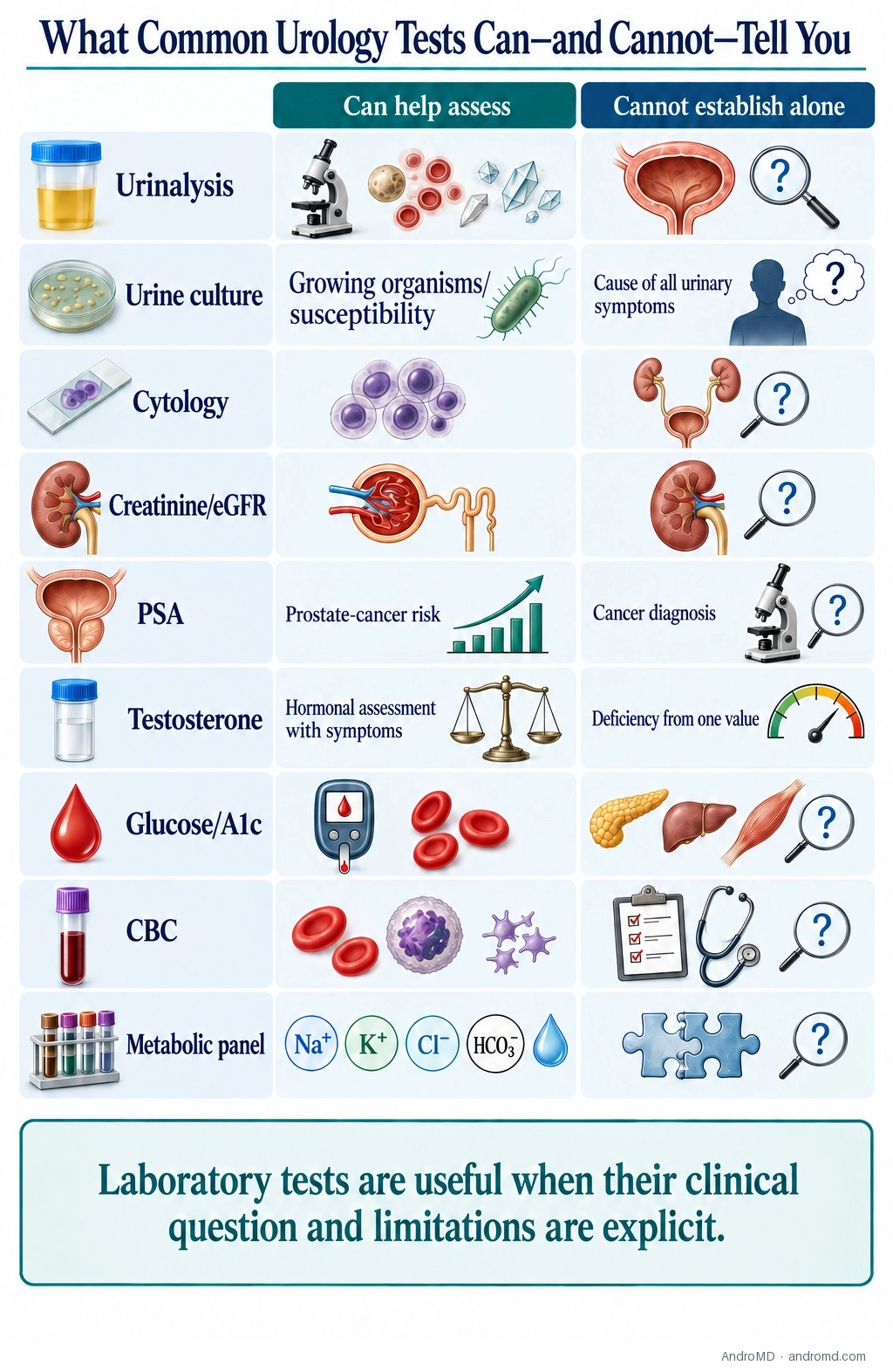 What Common Urology Tests Can—and Cannot—Tell You