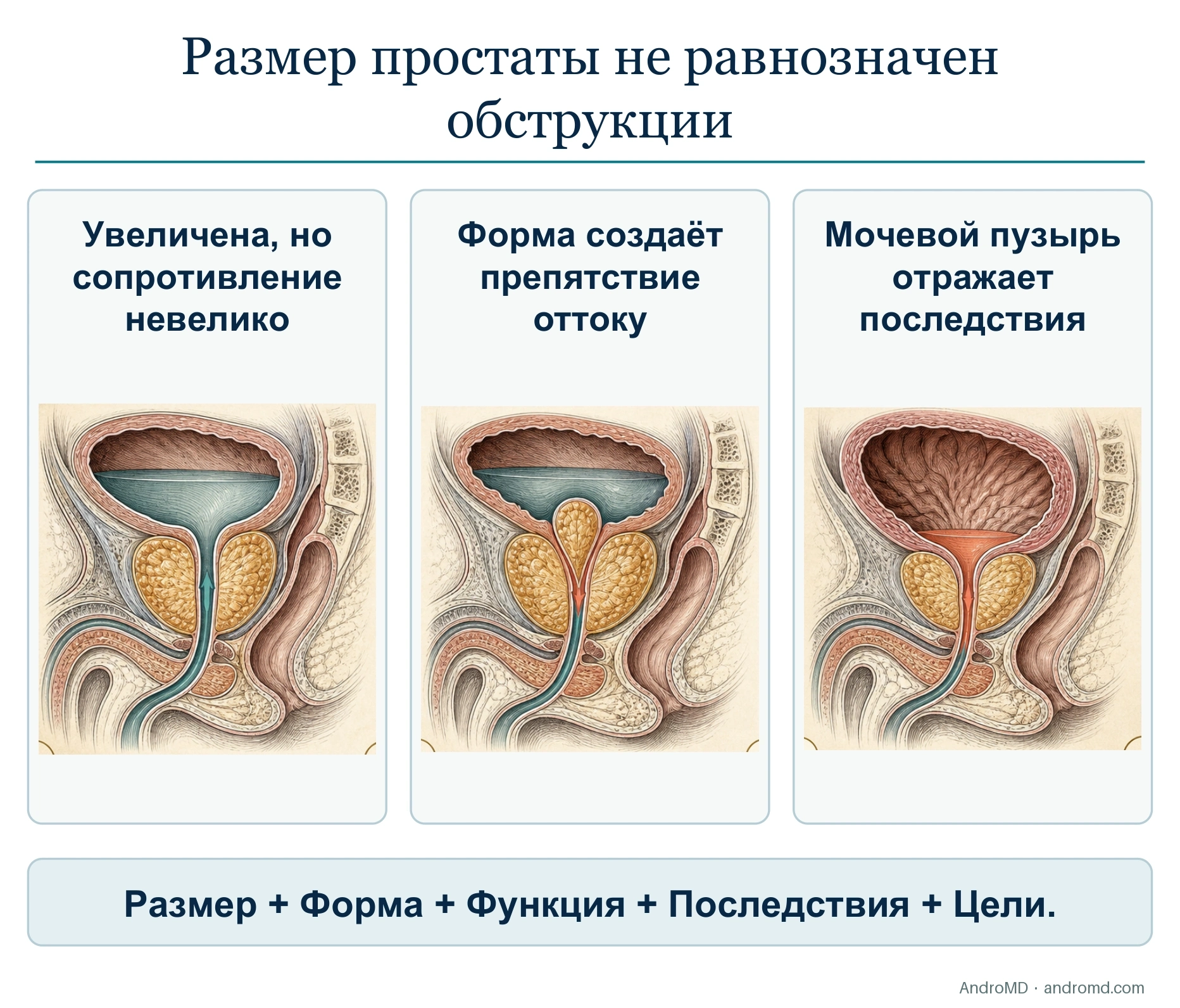 Размер простаты не равнозначен обструкции
