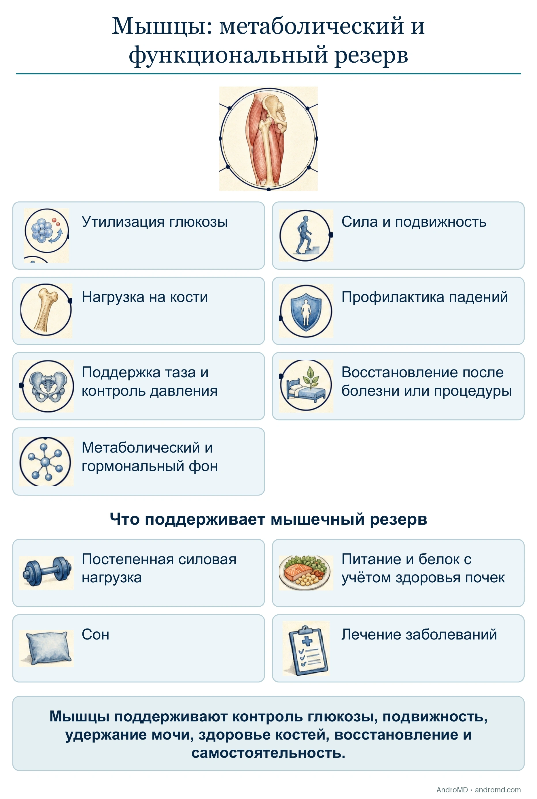 Мышцы: метаболический и функциональный резерв